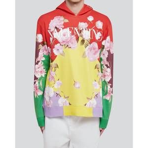NEW VALENTINO flying flowers hoodie in multi